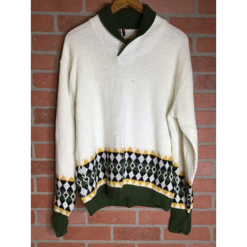 Vintage Robert Bruce Paul Mage Men Sweater Scandinavian Design Grandpa Old Money